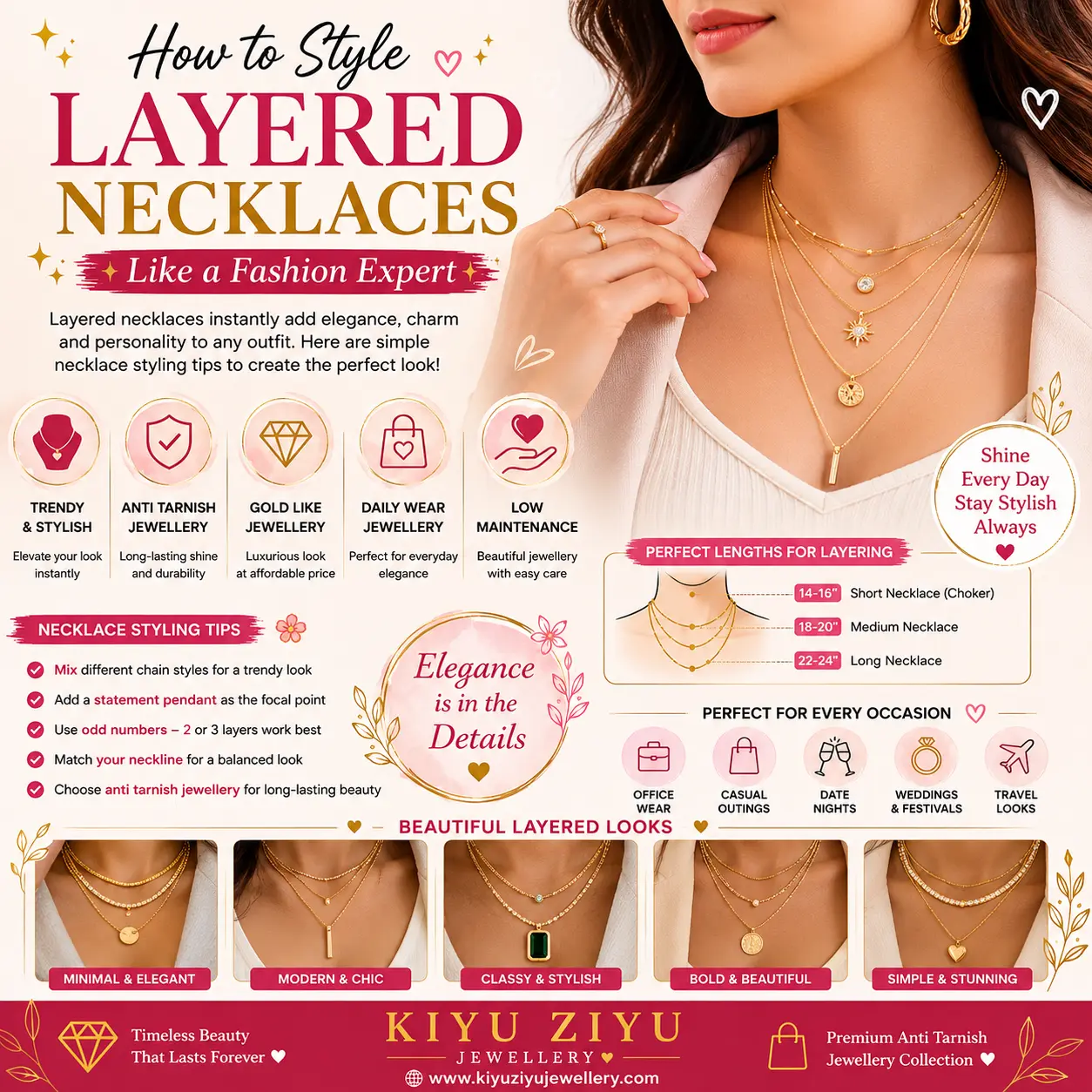 How to style layered necklaces
